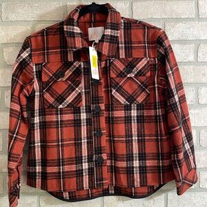 NWT GB girls flannel Shacket shirt Jacket size L